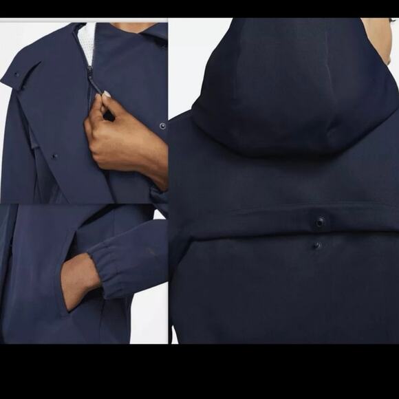 NWT Nike Women's Repel Obsidian Golf Jacket Black Blue Long Sleeve Size M - Picture 3 of 9